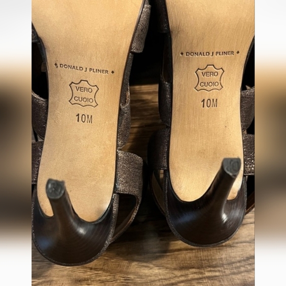 Donald J. Pliner Metallic Brown Heels